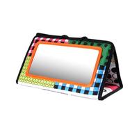 YARNOW Libro Stropicciato con Specchio per Ragazzo Ragazza Giocattolo per sulla Pancia del in Bianco e Nero ad Alto Contrasto Materiale Morbido Resistente e Portatile per Stimolare la