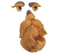 YARNOW Mangime per Uccelli Volto Vecchio Uomo con Occhi Luminosi Decorazione da Giardino e Esterno Scultura Albero Originale per Cortile e Patio Facile da Installare