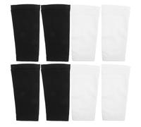 YARNOW Manicotti per Parastinchi da Calcio Doppio Strato Traspirante, Set da 4 Pezzi (l Bianco + l Nero), Protezione Stabile per Gambe e Polpacci, Compatibili per Gioco Competitivo