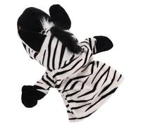 YARNOW Marionetta Mano Zebra Peluche con Bocca Apribile Interattivo Dita per Burattino Educativo per e Genitore Figlio