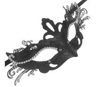 YARNOW Maschera Farfalla Elegante Accessorio Versatile e Confortevole in Ferro e Plastica Nera per Feste in Maschera e Balli per Donna