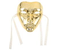 YARNOW Maschera Steampunk Dorata in Abs per Uomo, Robusta e Resistente ai Danni, Maschera a Tutto Volto Stile Punk Cyborg per Feste e Performance Fotografiche