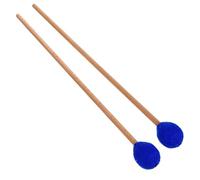 YARNOW Mazza per Marimba Blu in Materiale Sintetico Testa a Fungo per Strumenti a Percussione Bassi e Xilofono, Coppia Forte Robustezza e Battuta Intensa