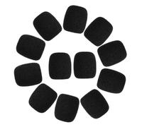 YARNOW Mic windscreen sleeves Sponge cover for mic Speaker mic set screen Nero Spugna 10Pezzi per headset microphones outdoor interviews