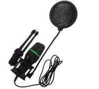 YARNOW Microfono da Gioco USB a Condensatore Supporto da Tavolo, Kit Microfono per Computer Riduzione Rumore, per Lezioni, Streaming e Conferenze, Colore Nero, Materiali Colore Casuale