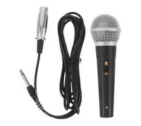 YARNOW Microfono Dinamico con Cavo per Canto Karaoke e Parlare, Nero | Risposta Cardioide, Ampia Estensione di Frequenza, Riduce i Ritorni Acustici, Corpo in Metallo e Plastica