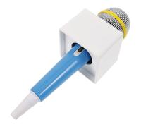 YARNOW microfono simulato microfono finto ragazzo fare finta impostore rosa giocare retrò simulazione del microfono di una festa supporto per microfono puntello del microfono plastica Blu