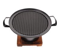 YARNOW Mini Barbecue Portatile senza Fumo per Campeggio e Casa, Strumento in Lega di Alluminio e Legno, Facile da Conservare e Resistente alla Corrosione, per Carne e Cibo Delizioso