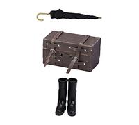 YARNOW Mini Per Case Delle Ad Ombrello Forniture Da Viaggio Per La Casa Delle Per in Miniatura Accessori Del Casa Stoffa Nero