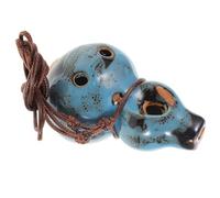 YARNOW Ocarina in Ceramica Contralto Ac a 6 Fori, Strumento a Soffio Professionale con Tabella delle Dita, Pendente e Supporto, per Escursioni e Raccontare Storie