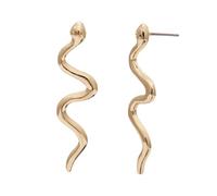 YARNOW Orecchini a Forma di Serpente in Lega Dorata, Gioielli Delicati per Orecchie da Donna, Pendenti Eleganti per Feste e Uso Quotidiano, Design Geometrico Minimalista