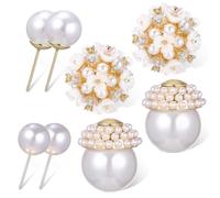 YARNOW Orecchini Donna Perle a Forma di Fiore Bifacciali Leggeri Argento Ipoallergenico Set 2 Paia Regalo per Compleanno e Occasioni Speciali