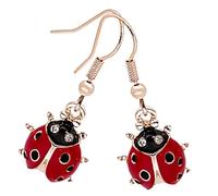 YARNOW Orecchini Pendenti a Forma di Coccinella da Donna Orecchini Gancio in Metallo Gioielli Carini ed Estetici per Ragazze Adolescenti Accessori per Matrimoni e Occasioni Speciali