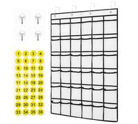 YARNOW Organizer da e Grande Capacità di Stoccaggio Bianco con Tasche Trasparenti in Pvc e Etichette Adesive per Facile Identificazione