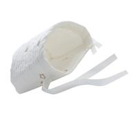 YARNOW Organizzatore da Appendere per Pannolini in Cotone Bianco Tasche Multiple, per Culla, per Giocattoli e Snack, Previene la Perdita degli Oggetti
