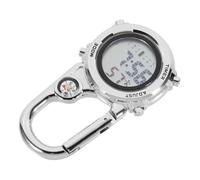 YARNOW Orologio Clip Da Tasca Multifunzione in Metallo Bussola e Moschettone, Resistente Antigraffio, Per Arrampicata e Zaino Outdoor