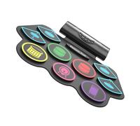 YARNOW Pad Batteria Portatile Midi Kit Di Pratica Con Connessione Usb Midi Spessa Resistente Ricarica Usb e Batteria Esterna Batteria Ricaricabile Fino Ore Di Utilizzo Cuffie o Altoparlan