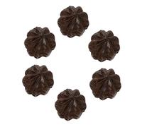 YARNOW Palline da Massaggio in Legno Scuro Set 6 Pezzi per Agopressione e Fisioterapia Mani, Massaggiatore Portatile Artigianale per Rilassamento e Benessere Anziani