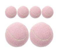 YARNOW Palline da Tennis Giocattolo Elastico in Gomma Morbida Design alla Moda Rosa 6 Pezzi per Principianti Femminili per Cani, per Allenamento e Gioco All'aperto