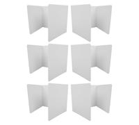 YARNOW Pannello Divisorio per Scrivania Confezione da 6 Pezzi Bianco in Plastica Riutilizzabile Pannello Pieghevole a Tre Lati per Studenti e Insegnanti per Aule e Lezioni
