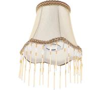 YARNOW Paralume a Tamburo Beige in Tessuto, Paralume a Botte per Lampada da Parete e Lampada da Scrivania E14, Accessori Versatili per Ambienti Interni