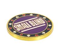 YARNOW Patatine di scommesse cieche mazziere di poker pulsante del chip di gioco d'azzardo pulsanti piccoli ciechi contatori di plastica pulsanti di metallo ferro da stiro Viola,porpora