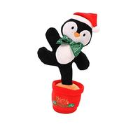 YARNOW Peluche Natalizio Luminoso con Canto Danza e Ripete Elettrico per Decorazione Festiva per Casa e Feste
