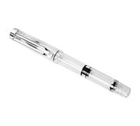 YARNOW Penna Stilografica Riempimento a Pistone, Plastica Trasparente Robusta, Penna Erogatrice Ricaricabile per Lettering e Calligrafia Giapponese