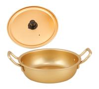 YARNOW pentola da Campeggio pentola di Noodle Piccola pentola da Cucina Doppio pentola a Pressione frittura Heat it Kitchen pentola per minestra in Alluminio pentola di tagliatelle Golden