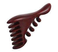 YARNOW Pettine Massaggiatore in Legno di Palissandro 4 in 1 per Cuoio Capelluto, Strumento per Massaggio Raschiante dei Meridiani, Spazzola Portatile Antistress per Viso e Corpo ad Uso