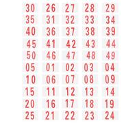 YARNOW Pettorali da Gara Numerati Spille Speciali, Set 1 Pettorale per Numeri da 01 a 50, Accessori per Competizioni Sportive e Allenamento Outdoor