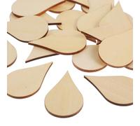 YARNOW Pezzi di Legno a Forma di Goccia D'acqua Ecologici e Fatti a Mano 50mm 20 Pezzi per Decorazioni Naturali Fai da Te per Progetti Artigianali e Decorazioni Natalizie