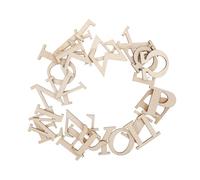 YARNOW Pezzi lettera trucioli di legno lettere per l'artigianato apprendimento dell'alfabeto del lettere luminose pagaie greche sfuse arredamento greco abc Beige