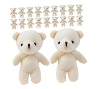 YARNOW Pezzi Mini Bare Bare Bear Ciondolo pendenti con orsetti nello zaino Pendente portachiavi ciondoli portachiavi estetici Pendenti portachiavi orso bambola mini stoffa bianca