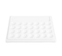 YARNOW Piastra di da in Plastica Bianca 28 Fori per Miscelare Colori Acquerello e, Facile da Pulire per Studenti e Artisti
