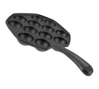 YARNOW Piastra per Lumache in Ghisa Spessa 12 Fori, Set Completo Guanti e Pennello per Olio, Adatta per Barbecue e Cucina Professionale