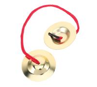 YARNOW Piatti Giocattolo Maneggiare Il Tamburo Maracas Risorse Dei Primi Anni Strumenti Per Il Tamburo a Mano Per Nacchere Da Dito Giocattolo Per Golden Metallo