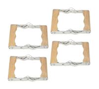 YARNOW Pinza per Telaini per Apicoltura in Acciaio Resistente 4 Pezzi con Manico in Legno Strumento Sollevatore per Telaini Arnia Attrezzo per Apicoltori per Ispezioni Sicure e