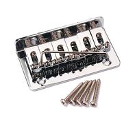 YARNOW Ponte a Sella in Metallo Cromato 6 Corde 73 Mm Per Chitarra e Ukulele Piastra Di Tensione Sostituzione Accessorio Strumenti Musicali