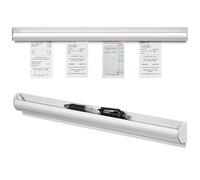 YARNOW Porta-ordini da Asporto da Parete in Lega di Alluminio 40cm, Set 2 Pezzi Supporto Adesivo per Cucina Ristorante, Clip Scontrini Scorrevole per Gestione Ordini e Forniture