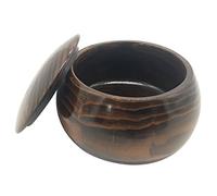 YARNOW Porta Pezzi Scacchi in Legno Massello Coperchio, Contenitore Per Pezzi Go Leggero e Compatto, Ciotola Porta Pietre Per Giochi Da Tavolo e Organizzazione Desk