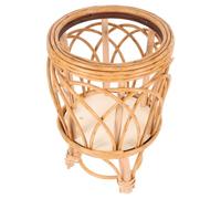 YARNOW Porta Piante in Rattan Intrecciato Fatto a Mano Supporto Stabile per Vaso e Frutta per Decorazione Casa e Organizzazione Spazi