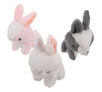 YARNOW Portachiavi a forma di coniglio di peluche da 3 pezzi: mini portachiavi a forma di coniglietto peloso, bomboniere per feste di compleanno, baby shower, decorazioni per feste di ritorno a
