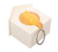 YARNOW Portachiavi con Fischietto Bianco per Uccellini Casetta in ABS con Passero Giallo e Fori per Montaggio, per Ritorno a Scuola