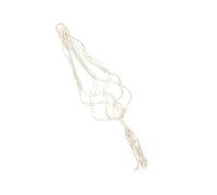 YARNOW Portavasi in Macramè Bianco Gancio Per Ukulele e Supporto Da Parete Per Chitarra, Decorazione Artigianale Sospesa Elegante Per Interni, 98 Cm, Stile Pastorale Nappe