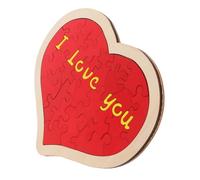 YARNOW Puzzle a Forma Cuore in Legno per Decorazione Romantica Educativo Matrimonio 1 Pezzo Festivo