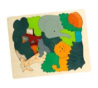 YARNOW Puzzle Educativo Legno Per Didattico Strati Con Animali Cartoni Leone Per Sviluppare Abilità Cognitive e Coordinazione Mano-occhio