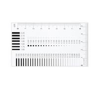 YARNOW Righello di Misurazione dei Difetti di Diametro Trasparente, Tabella delle Dimensioni Sec ad Alta Precisione, Strumento Compatto per Ispezione e Analisi Industriale