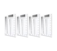 YARNOW Righello di Misurazione della Larghezza Crepe in Plastica Trasparente 4 Pezzi, Calibro di Crepe per Ispezione Difetti, Misuratore di Spessore Portatile per Controllo Professionale