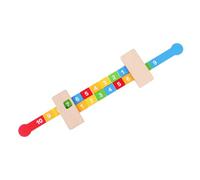 YARNOW Righello Digitale in Legno per Giocattolo Didattico Aritmetico Portatile Numeri Chiari Apprendimento Addizione e Sottrazione Facile da Usare per Scuola e Casa